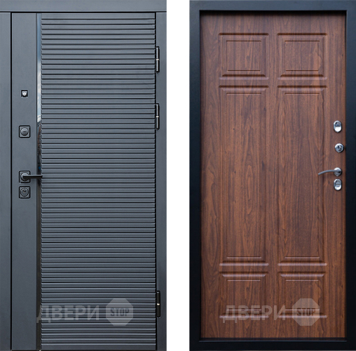 Дверь Престиж Черная Линия Премиум Орех темный в Видное