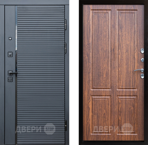 Входная металлическая Дверь Престиж Черная Линия Премиум Орех светлый в Видное