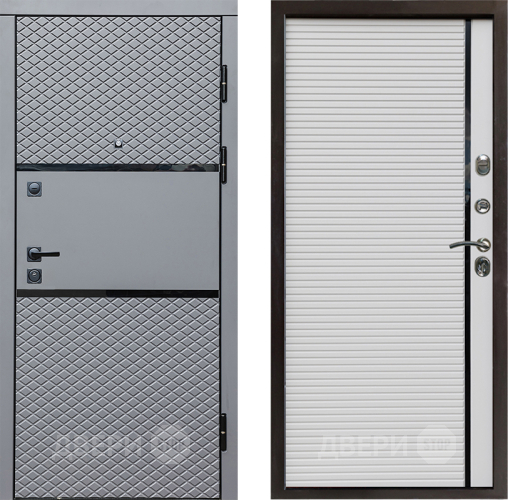 Входная металлическая Дверь Престиж Ромб Porte Белый в Видное