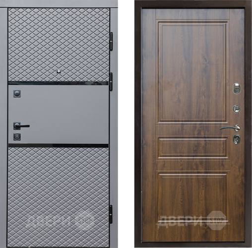 Входная металлическая Дверь Престиж Ромб Классика Дуб в Видное