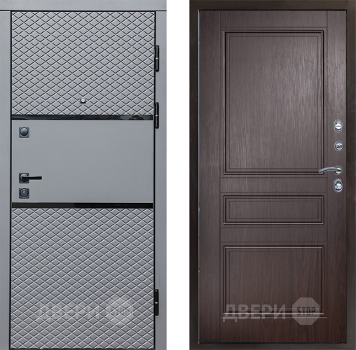 Входная металлическая Дверь Престиж Ромб Классика Венге в Видное