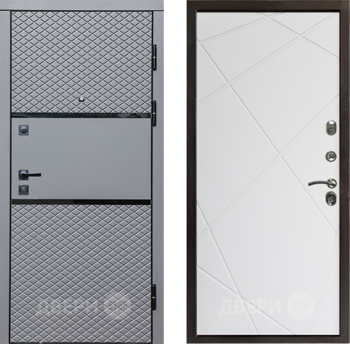 Дверь Престиж Ромб Лучи Бетон белый в Видное