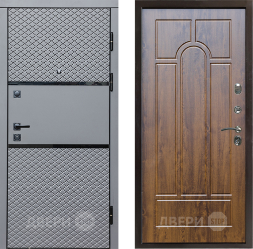 Входная металлическая Дверь Престиж Ромб Арка Дуб в Видное