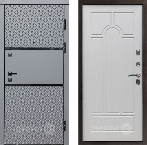 Входная металлическая Дверь Престиж Ромб Арка Лиственница белая в Видное