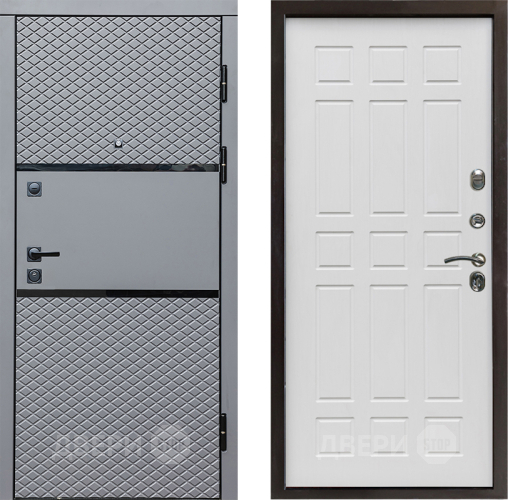 Входная металлическая Дверь Престиж Ромб Спарта Белое дерево в Видное
