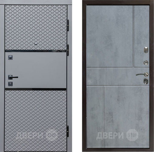 Входная металлическая Дверь Престиж Ромб Горизонт Бетон темный в Видное