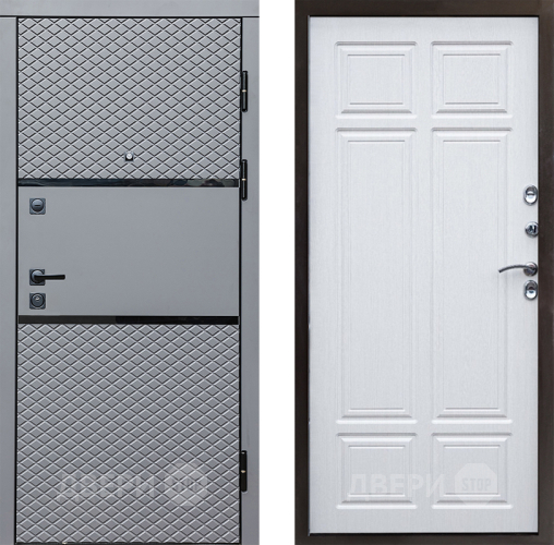 Входная металлическая Дверь Престиж Ромб Премиум Лиственница белая в Видное
