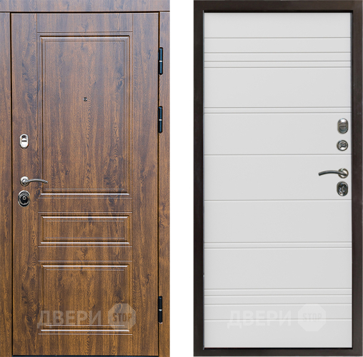 Входная металлическая Дверь Престиж Классика Дуб Line Белый в Видное