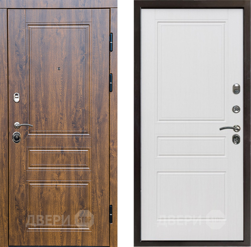 Входная металлическая Дверь Престиж Классика Дуб Классика Белое дерево в Видное