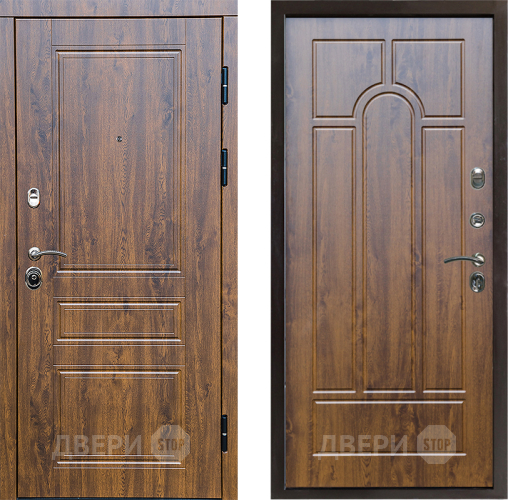 Входная металлическая Дверь Престиж Классика Дуб Арка Дуб в Видное