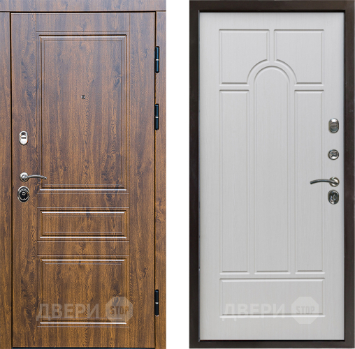 Входная металлическая Дверь Престиж Классика Дуб Арка Лиственница белая в Видное