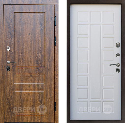 Входная металлическая Дверь Престиж Классика Дуб Престиж Белое дерево в Видное