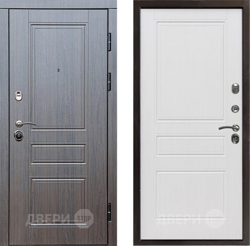 Входная металлическая Дверь Престиж Классика Венге Классика Белое дерево в Видное