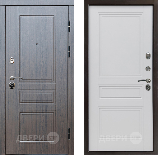 Входная металлическая Дверь Престиж Классика Венге Классика Белый матовый в Видное