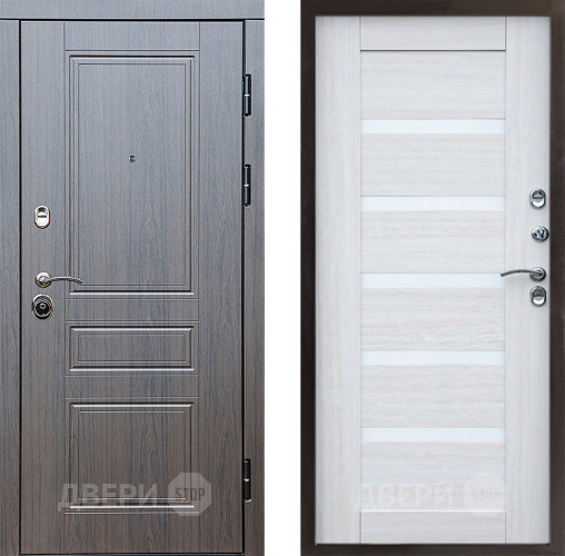 Входная металлическая Дверь Престиж Классика Венге Царга Лиственница белая в Видное