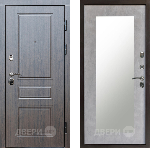 Дверь Престиж Классика Венге Зеркло Пастораль Бетон светлый в Видное