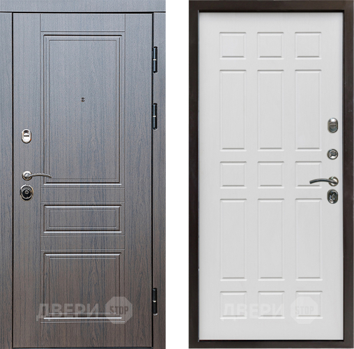 Входная металлическая Дверь Престиж Классика Венге Спарта Белое дерево в Видное