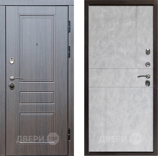 Входная металлическая Дверь Престиж Классика Венге Горизонт Бетон светлый в Видное