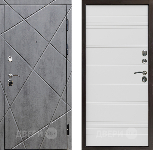 Входная металлическая Дверь Престиж Лучи Line Белый в Видное