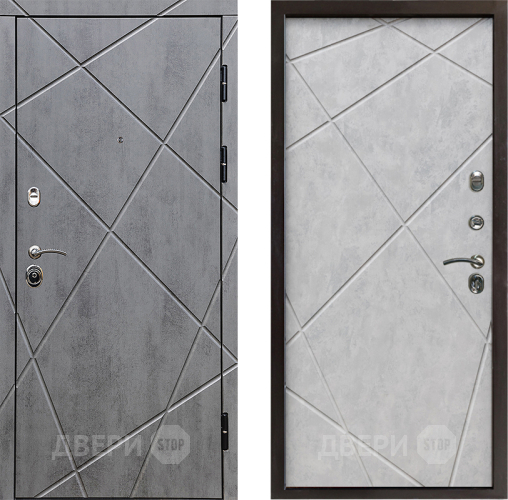 Входная металлическая Дверь Престиж Лучи Лучи Бетон светлый в Видное