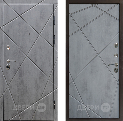 Входная металлическая Дверь Престиж Лучи Лучи Бетон темный в Видное