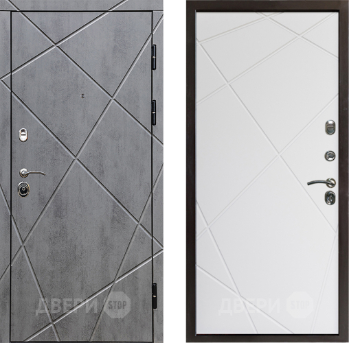 Входная металлическая Дверь Престиж Лучи Лучи Бетон белый в Видное