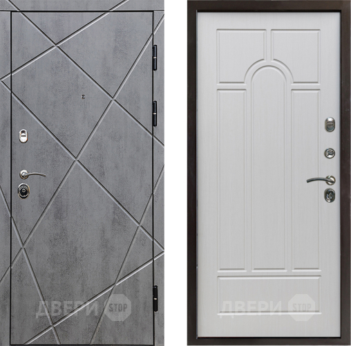 Входная металлическая Дверь Престиж Лучи Арка Лиственница белая в Видное