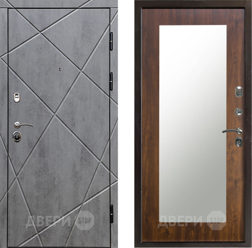 Входная металлическая Дверь Престиж Лучи Зеркло Пастораль Дуб в Видное