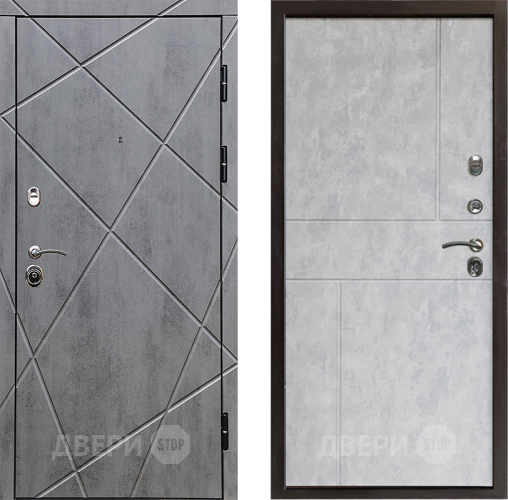 Входная металлическая Дверь Престиж Лучи Горизонт Бетон светлый в Видное