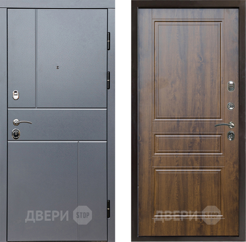 Входная металлическая Дверь Престиж Горизонт Грэй Классика Дуб в Видное