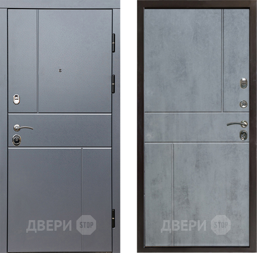 Входная металлическая Дверь Престиж Горизонт Грэй Горизонт Бетон темный в Видное