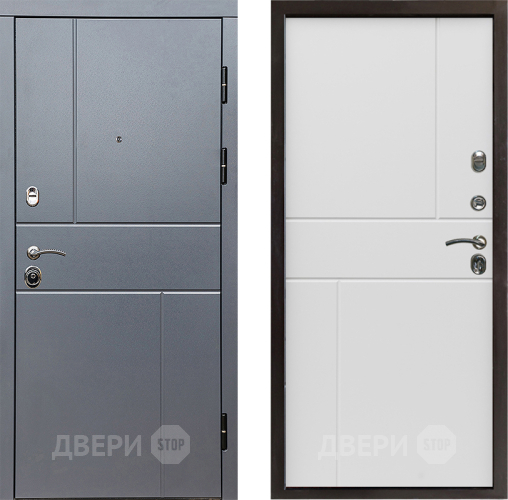 Входная металлическая Дверь Престиж Горизонт Грэй Горизонт Бетон белый в Видное