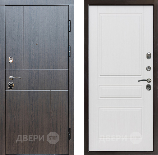 Входная металлическая Дверь Престиж Горизонт Венге Классика Белое дерево в Видное