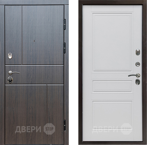 Входная металлическая Дверь Престиж Горизонт Венге Классика Белый матовый в Видное