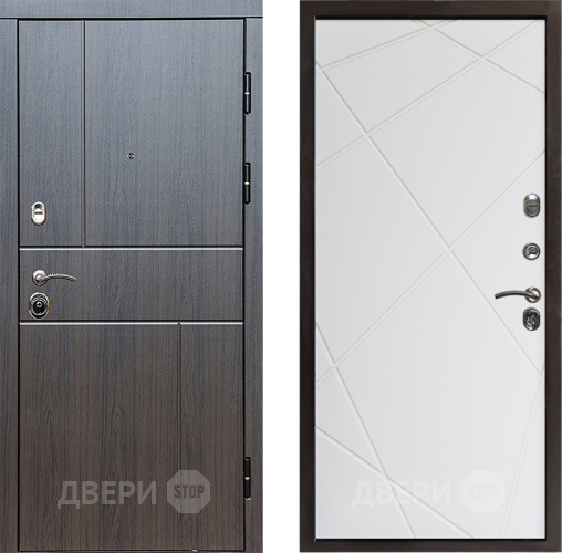 Входная металлическая Дверь Престиж Горизонт Венге Лучи Бетон белый в Видное