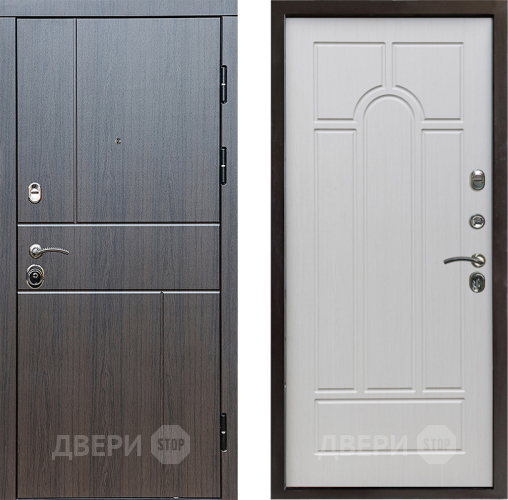 Входная металлическая Дверь Престиж Горизонт Венге Арка Лиственница белая в Видное