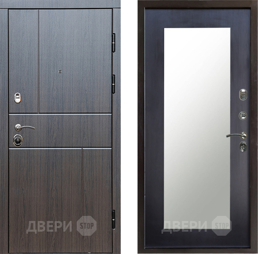 Входная металлическая Дверь Престиж Горизонт Венге Зеркло Пастораль Венге в Видное