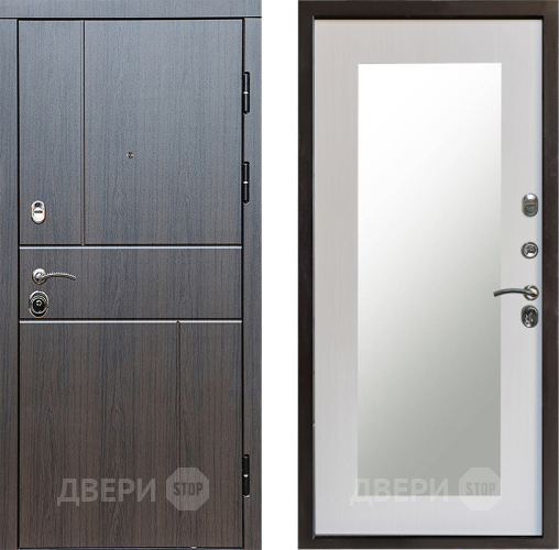 Входная металлическая Дверь Престиж Горизонт Венге Зеркло Пастораль Лиственница белая в Видное