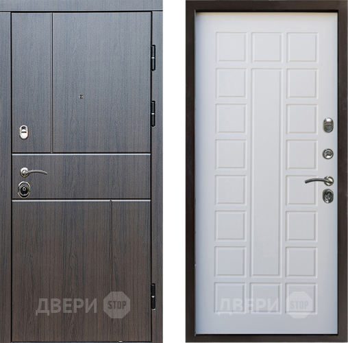 Входная металлическая Дверь Престиж Горизонт Венге Престиж Белое дерево в Видное