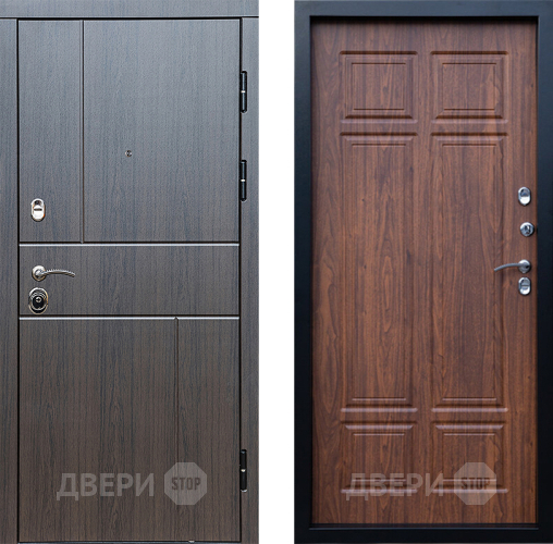 Входная металлическая Дверь Престиж Горизонт Венге Премиум Орех темный в Видное