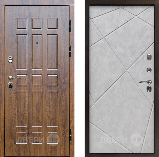 Входная металлическая Дверь Престиж Стандарт Лучи Бетон светлый в Видное