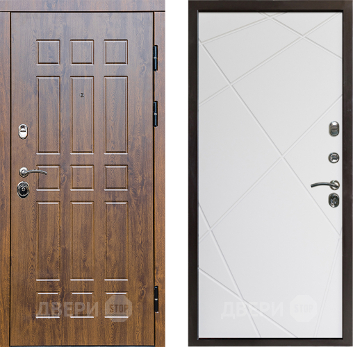 Входная металлическая Дверь Престиж Стандарт Лучи Бетон белый в Видное