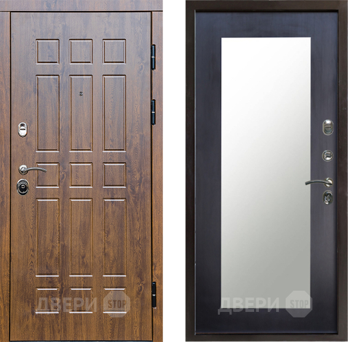 Входная металлическая Дверь Престиж Стандарт Зеркло Пастораль Венге в Видное