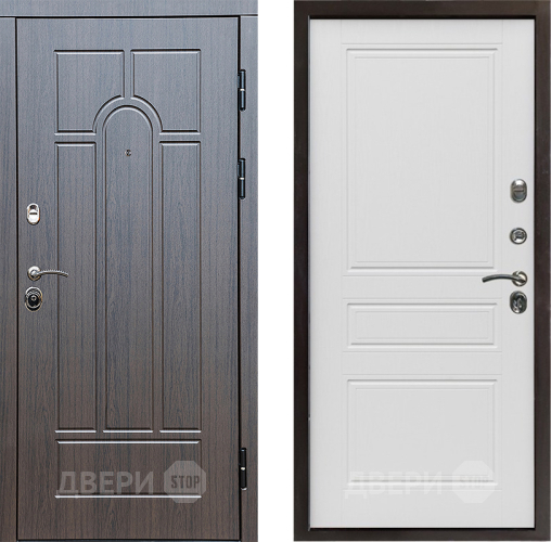 Входная металлическая Дверь Престиж Арка Классика Лиственница белая в Видное