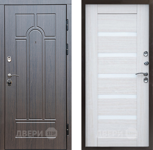 Входная металлическая Дверь Престиж Арка Царга Лиственница белая в Видное