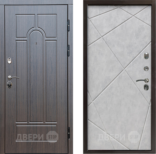 Входная металлическая Дверь Престиж Арка Лучи Бетон светлый в Видное