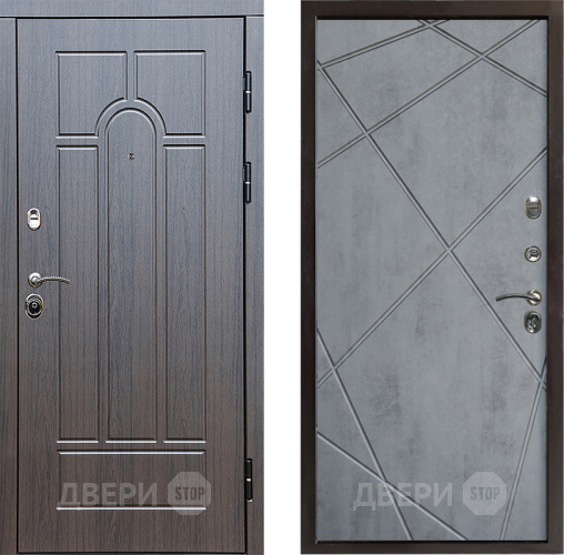 Входная металлическая Дверь Престиж Арка Лучи Бетон темный в Видное