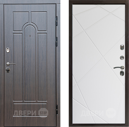 Входная металлическая Дверь Престиж Арка Лучи Бетон белый в Видное