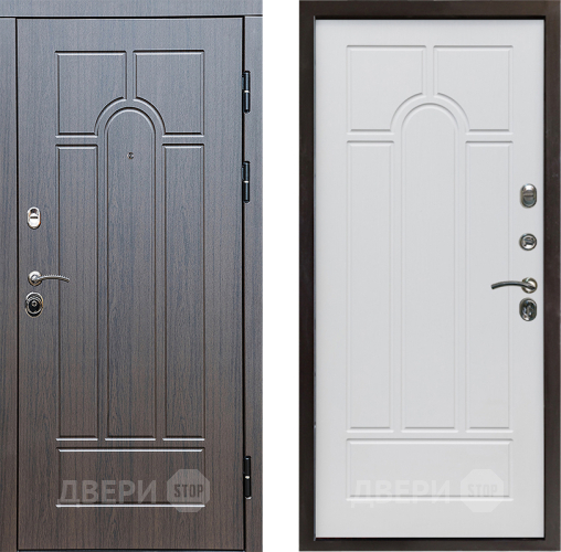 Входная металлическая Дверь Престиж Арка Арка Белое дерево в Видное