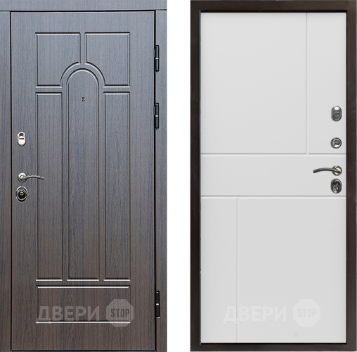 Входная металлическая Дверь Престиж Арка Горизонт Бетон белый в Видное